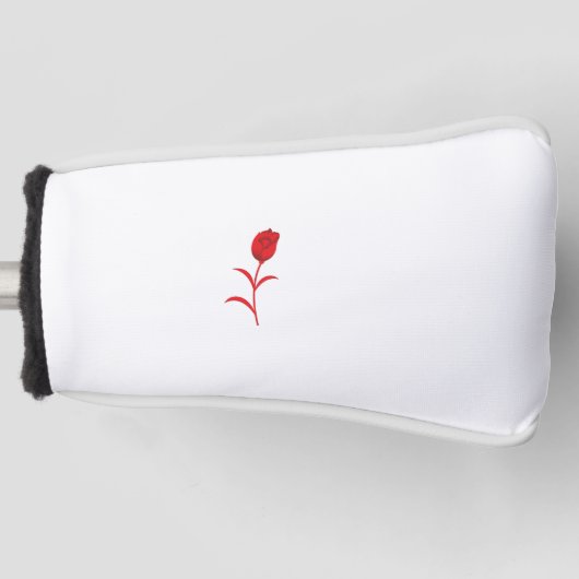 Roos Madder, Lava Red, bloemontwerp Golfheadcover (Voorkant)