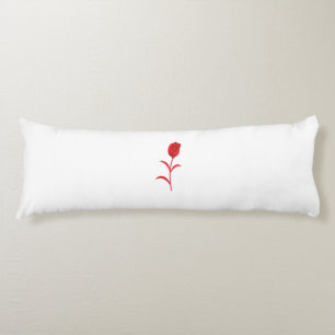 Roos Madder, Lava Red, bloemontwerp Lichaamskussen