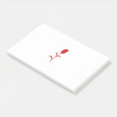 Roos Madder, Lava Red, bloemontwerp Post-it® Notes (Schuin)