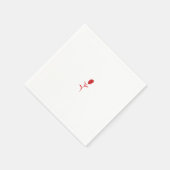 Roos Madder, Lava Red, bloemontwerp Servet (Hoek)