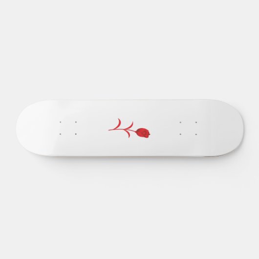 Roos Madder, Lava Red, bloemontwerp Skateboard (Horizontaal)