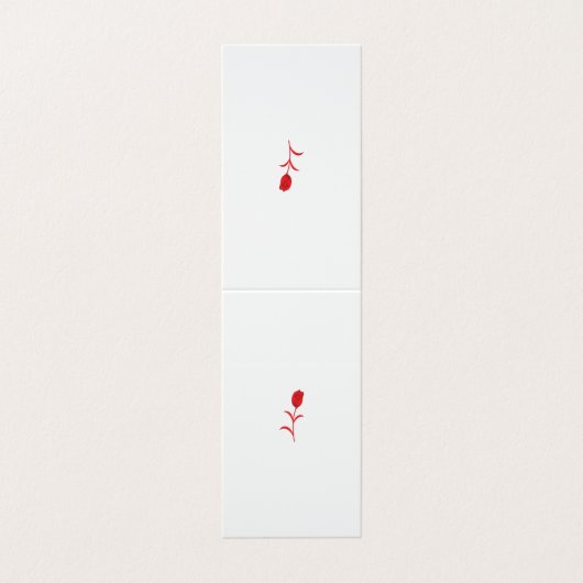 Roos Madder, Lava Red, bloemontwerp Visitekaartjes (Buitenkant ongevouwen)