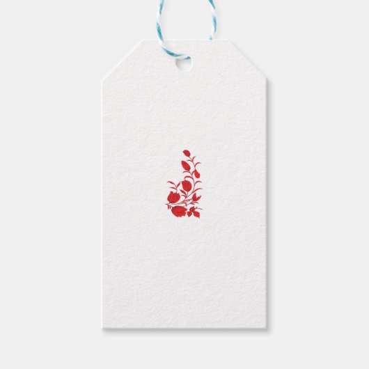 Roos Madder, Thunderbird floral Design Cadeaulabel (Voorkant)