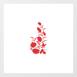Roos Madder, Thunderbird floral Design Raamsticker