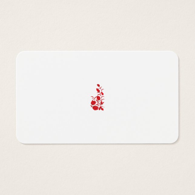 Roos Madder, Thunderbird floral Design Visitekaartje (Voorkant)