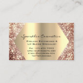 Roos Makeup Eyelash Extensions Lip Gloss Logo Visitekaartje (Achterkant)