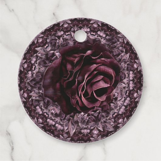 Roos Mandala Bedankjes Labels (Voorkant)