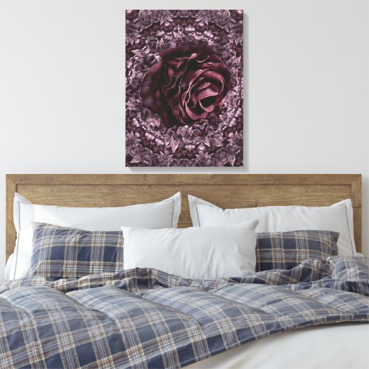Roos Mandala Canvas Afdruk (Insitu (Slaapkamer))