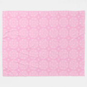 Roos Mandala Fleece Deken (Voorkant (Horizontaal))