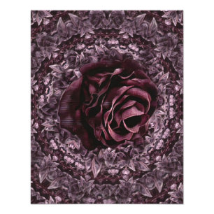 Roos Mandala Foto Afdruk