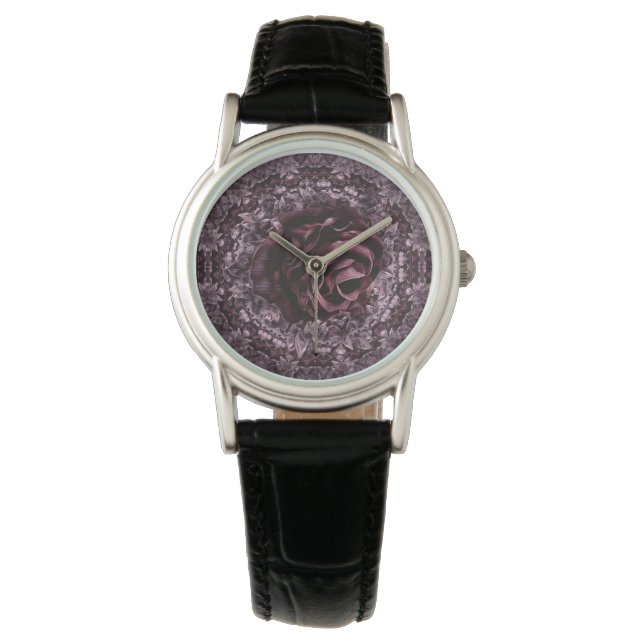 Roos Mandala Horloge (Voorkant)