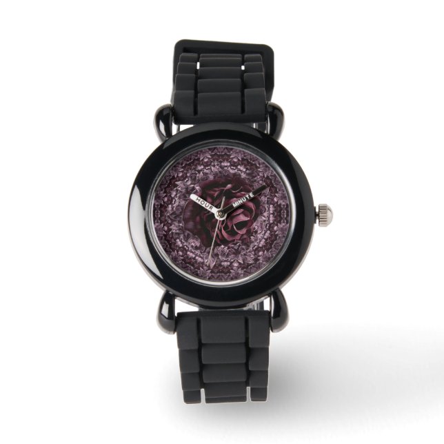 Roos Mandala Horloge (Voorkant)