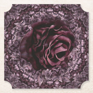 Roos Mandala Kartonnen Onderzetters