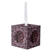 Roos Mandala Kubus Ornament (Achter hoekig)