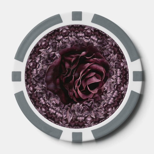 Roos Mandala Poker Chips (Voorkant)