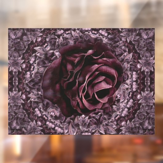 Roos Mandala Raamsticker (Vel 2)