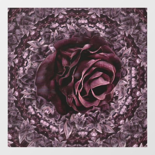 Roos Mandala Raamsticker (Vel)