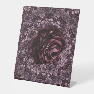 Roos Mandala Reclamebord Met Voetstuk