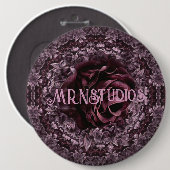 Roos Mandala Ronde Button 6,0 Cm (Voorkant /achterkant)