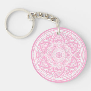 Roos Mandala Sleutelhanger