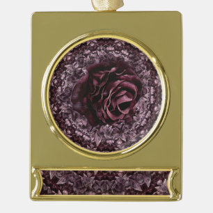 Roos Mandala Verguld Banner Ornament