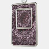 Roos Mandala Verzilverd Kader Ornament (Links)