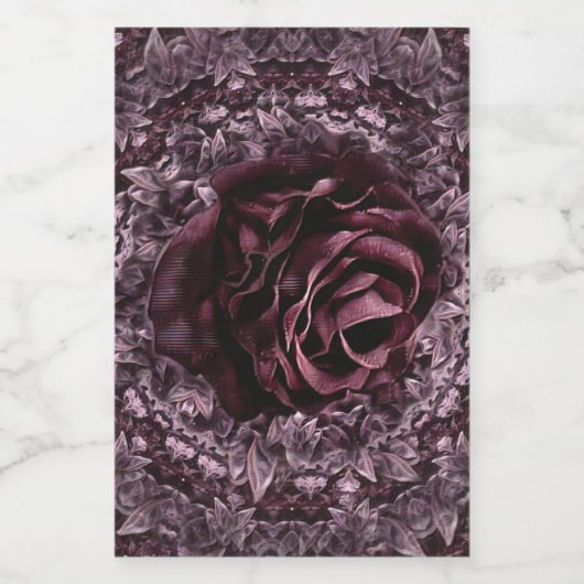 Roos Mandala Voedselcontainer Etiket (Enkel label)