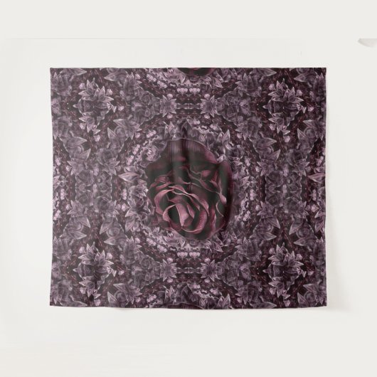 Roos Mandala Wandkleed (Voorkant (horizontaal))