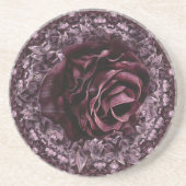 Roos Mandala Zandsteen Onderzetter (Voorkant)