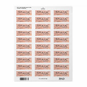 Roos Marmeren Script De toekomst Mr en Mrs Etiket (Full Sheet)