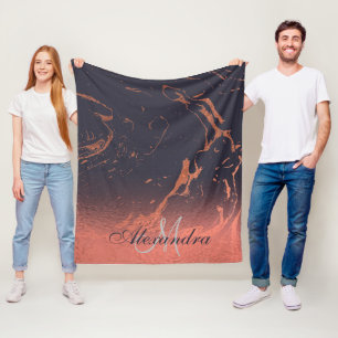 Roos Marmeren Textuur Fleece Deken