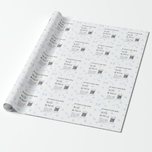 Roos melk handgemaakte zeep bedrijf QR code toevoe Cadeaupapier