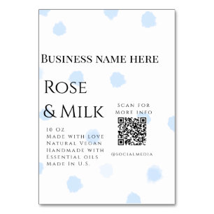 Roos melk handgemaakte zeep bedrijf QR code toevoe Kaart