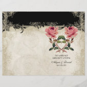 Roos met barokke stijl zwart in Cream Lace (Voorkant)