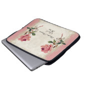  Roos met barokstijl Laptop Sleeve (Voorkant onderkant)