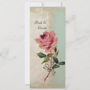 Roos met barokstijl Mint n Cream Lace Kaart