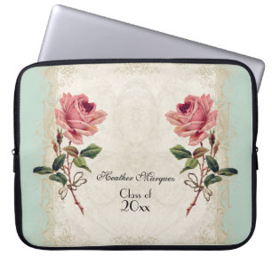 Roos met barokstijl Mint n Cream Lace Laptop Sleeve