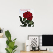 Roos met cardanbes Poster 16x20 ROOS & PROSE (Thuiskantoor)