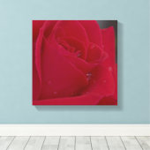 Roos met dauw canvas afdruk (Insitu (Houten vloer))