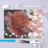 Roos met hartweefselpapier tissuepapier (Craft)