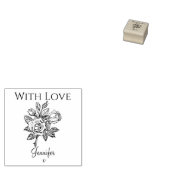  Roos met liefdesstempel Rubberstempel (Gestempeld)