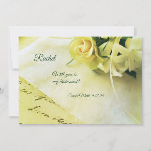 Roos met lint op oud handschrift kaart