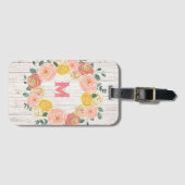 Roos met ouderdom en eucalyptus Wreate Bagagelabel (Voorkant (horizontaal))