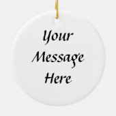 Roos met rode kompas keramisch ornament (Achterkant)