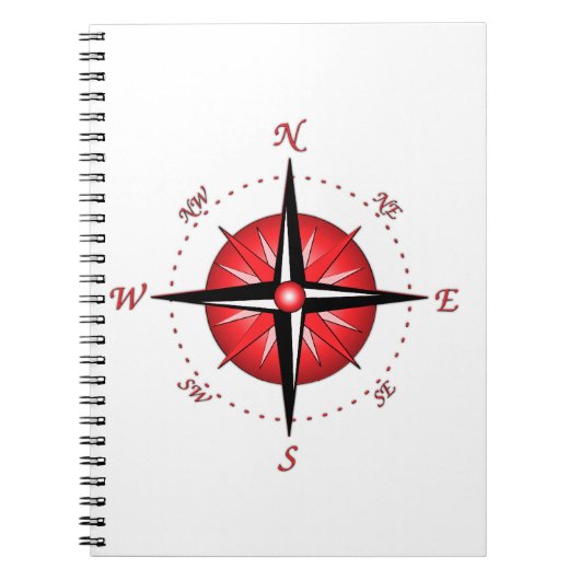 Roos met rode kompas notitieboek (Voorkant)