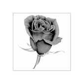 Roos met stengel rubberstempel (Afrduk)