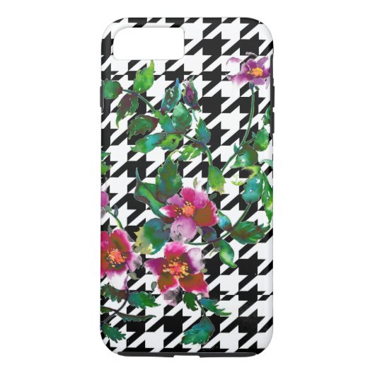  Roos met zwarte en witte haartand Case-Mate iPhone Case (Achterkant)