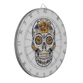 Roos Mexicaanse suikerschedeldag van de dood Dartbord (Voorkant Links)