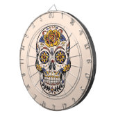 Roos Mexicaanse suikerschedeldag van de dood Dartbord (Voorkant Rechts)
