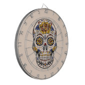 Roos Mexicaanse suikerschedeldag van de dood Dartbord (Voorkant Links)